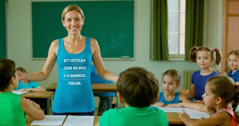 Dámské tílko s potiskem být učitelka